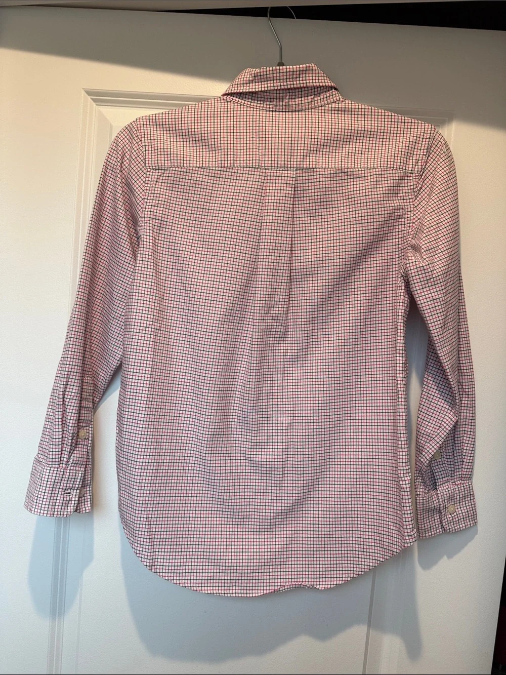Boys Ralph Lauren White Shirt with Red & Black Windowpane Check size Medium 10/1